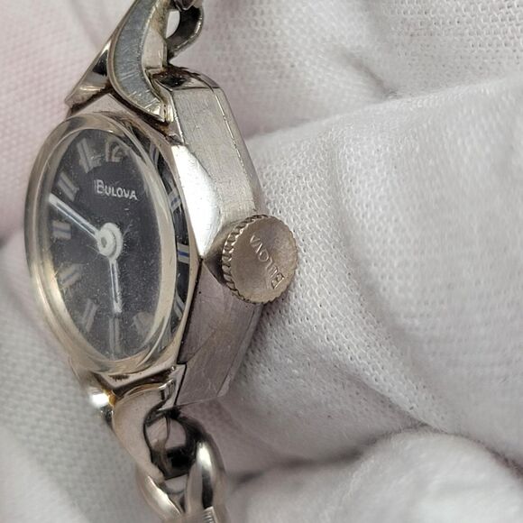 Bulova Women\'s Silver and Black Watch